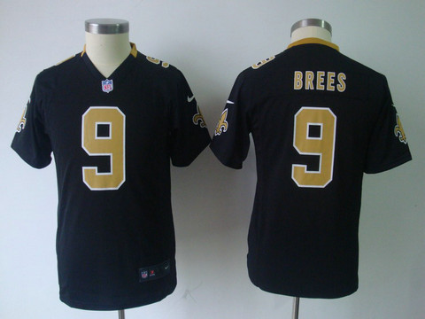 Nike Youth New Orleans Saints 9 Drew Brees Black Game nfl jerseys